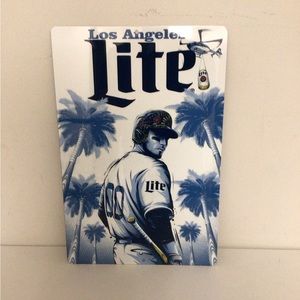 Miller Lite beer Los Angeles metal beer display sign